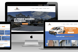 do pressure washing, lawn care, christmas lighting or window cleaning  website
