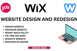 design weebly wix and yola website