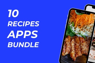 build 10 food recipe apps, cooking apps for android admob