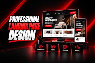 design a landing page on systeme io or gohighlevel