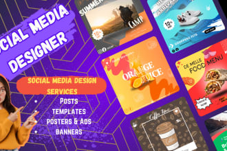 design editable social media posts, templates and banners