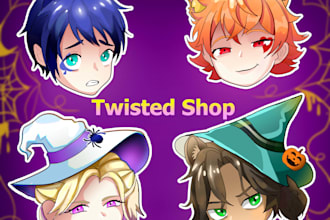 draw chibi anime cartoon art and stickers