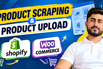 scrape and import products from woocommerce to shopify