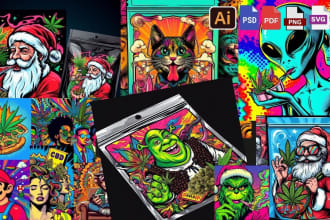 create amazing mylar bag design for your cbd product in 24 hours
