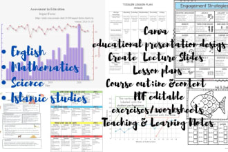 create curriculum, lessons plans, and teaching materials