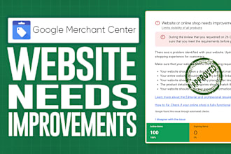 fix your google merchant center website needs improvements issue