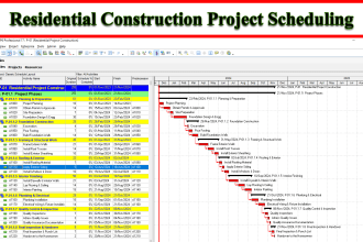 prepare construction schedule using ms project and primavera p6