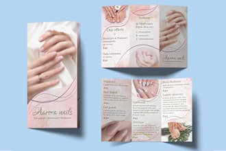 design beauty salon brochure, catalogue, or booklet