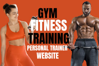gym, fitness website, sports, workout website, personal trainer website