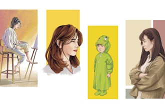 draw realistic vector illustrations with pencil color style