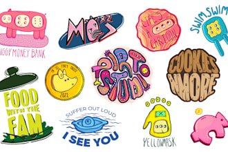 design hand drawn artistic sketchy logo for you