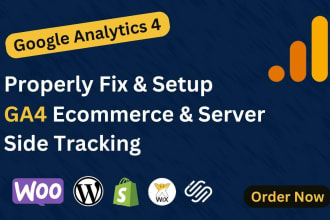 setup google analytics 4, ga4 ecommerce tracking, ga4 server side tracking GTM
