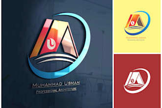 do professional business minimalist luxury 3d brand  logo design
