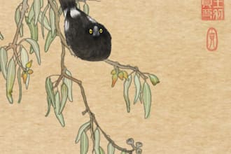 draw traditional chinese art vintage asian painting
