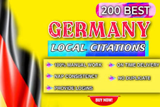 do 200 germany local citations and business directories