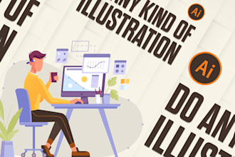 design sleek, modern flat illustrations