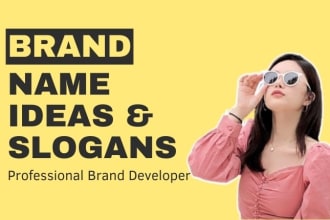 create business names, brands, company names and slogans