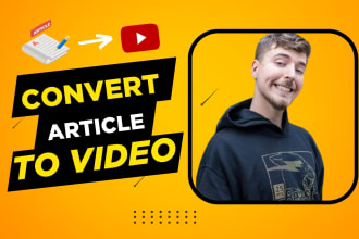 convert article to video, blog and text to video