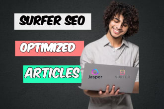 write surfer SEO optimized articles with jasper ai