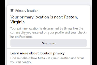 provide facebook USA ids confirmed primary location