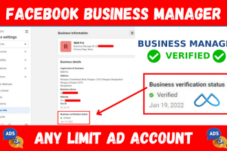 create facebook fresh business manager and ad account