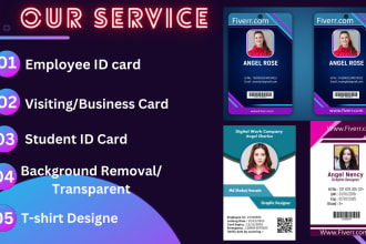 design professional business card and employee card