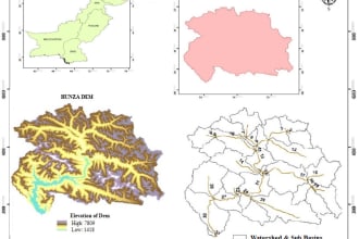 do dem processing, watershed delineation, streams networking in gis