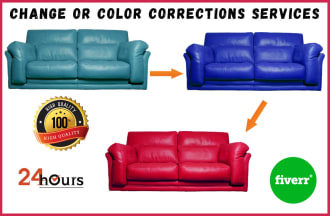 change or color correction of your product images, picture in photoshop