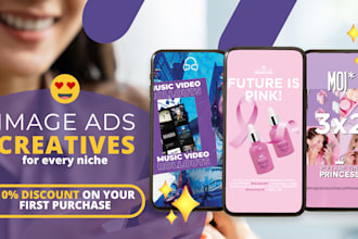 design image ad creatives for facebook ads and instagram ads