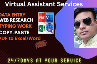 be your online researcher and data entry helper