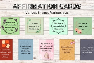 create attractive and unique affirmation cards just for you