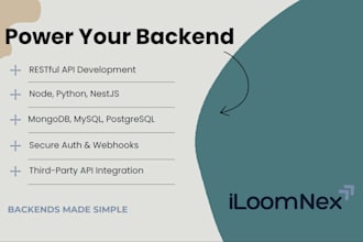 handle backend development rest apis and third party integrations