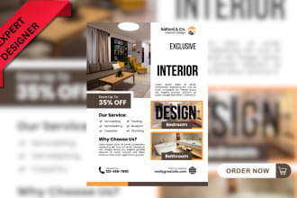 do corporate, real estate postcard, flyer, leaflet, brochure and banner design