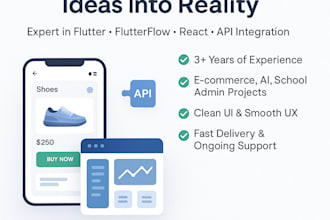 develop a cross platform mobile app using flutter or flutterflow