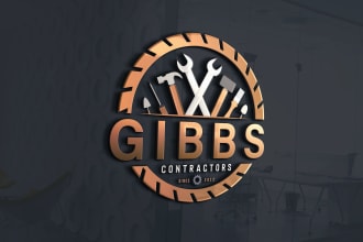 design handyman, excavator, tools, construction, truck, fence, remodeling logo