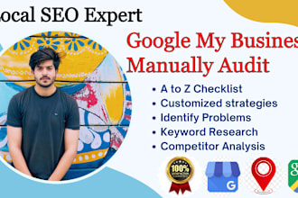 manually audit google my business, gmb, identify problems, and update
