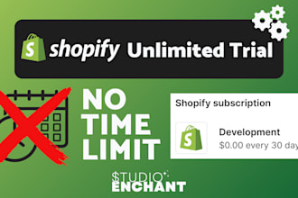 open unlimited trial time shopify store for you