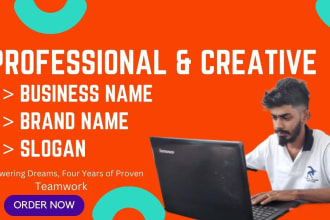 your business name professional brand name and catchy slogan