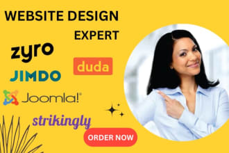 create, design, redesign zyro jimdo joomla duda strikingly website online store