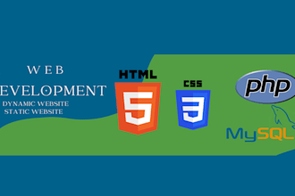 develop and design dynamic and static website using php, mysql  ,javascript html