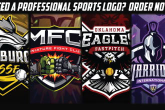 design unique baseball basketball football and any other sports logo