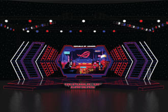 stage design, concert, carnival, corporate event, set, VR, event logo