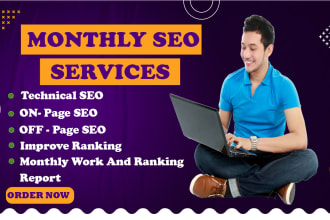 provide monthly seo services to help you rank well on google