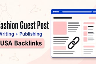 write and publish fashion guest posts with USA SEO backlinks