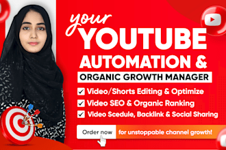 automate your youtube channel and growth manager with SEO