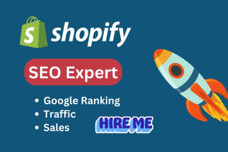 do advance shopify seo, promotion with organic traffic and google ranking