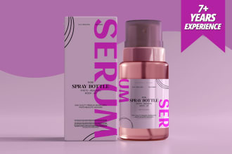 design minimalist and modern cosmetic packaging, box, bottle