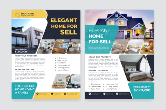 design real estate flyer design, leaflet design