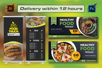 design any type of banner, retractable roll up and yard sign
