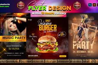 do flyer or brochure, poster and digital flyer design